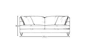 Deni Large Sofa - Brera Linen Pebble-MAKE TO ORDER-Nkuku