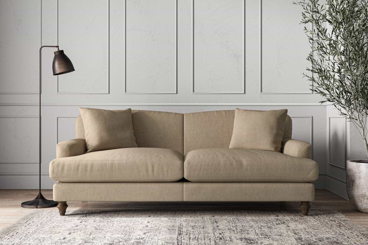 Deni Large Sofa - Brera Linen Pebble-MAKE TO ORDER-Nkuku