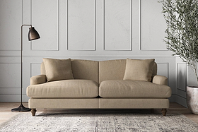 Deni Large Sofa - Brera Linen Pebble-MAKE TO ORDER-Nkuku
