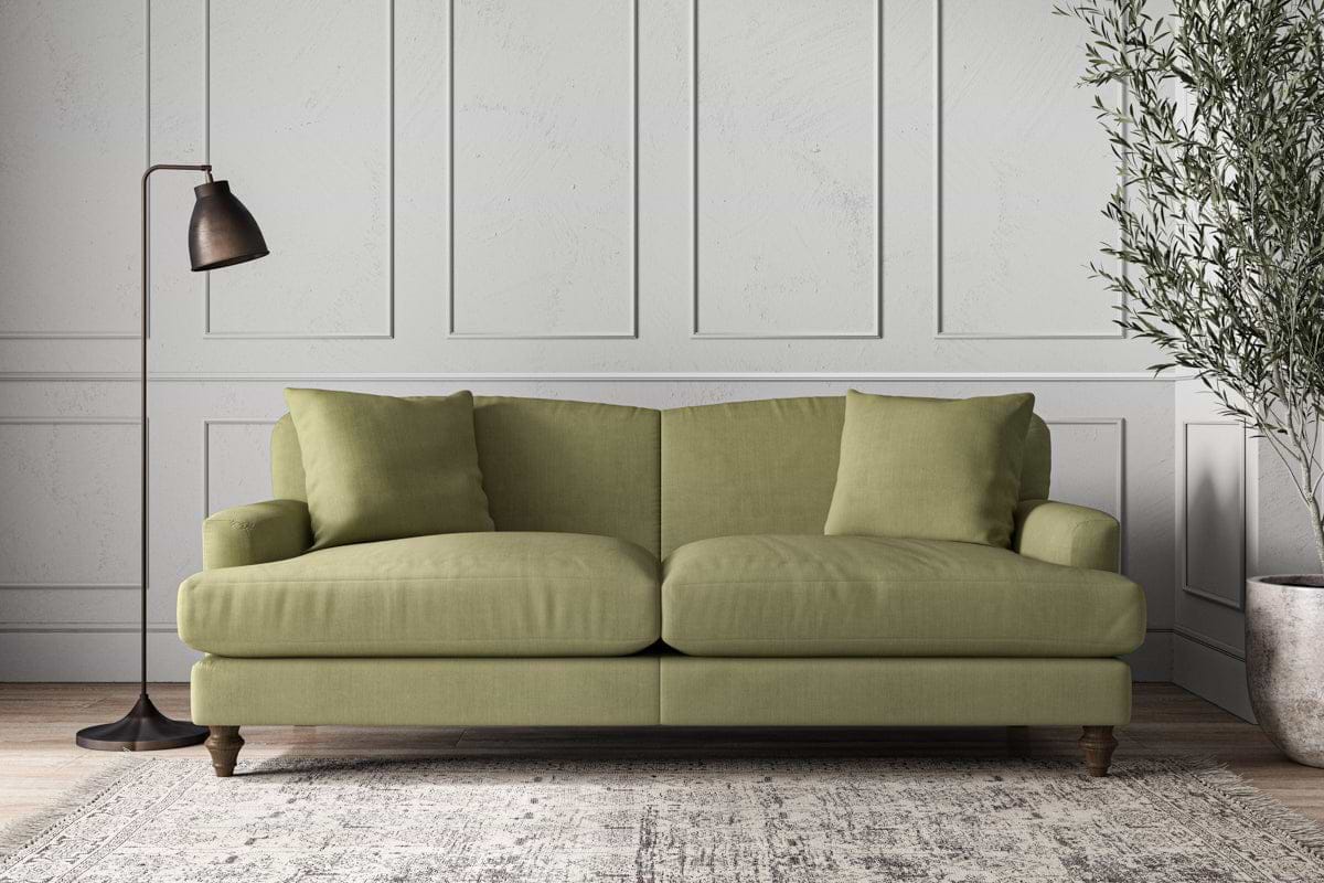 Deni Large Sofa - Brera Linen Sage-MAKE TO ORDER-Nkuku
