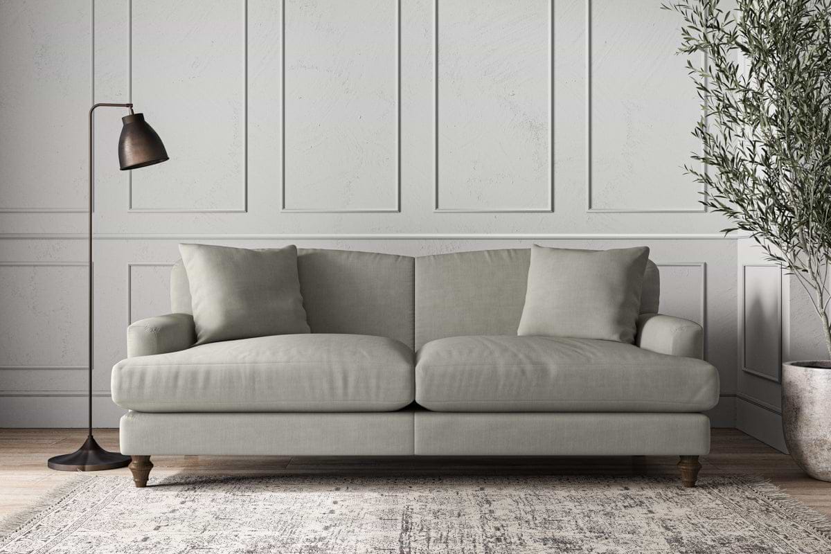 Deni Large Sofa - Brera Linen Smoke-MAKE TO ORDER-Nkuku