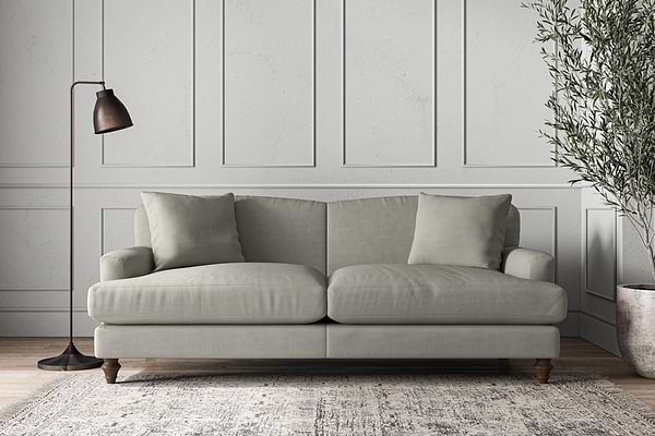 Deni Large Sofa - Brera Linen Smoke-MAKE TO ORDER-Nkuku