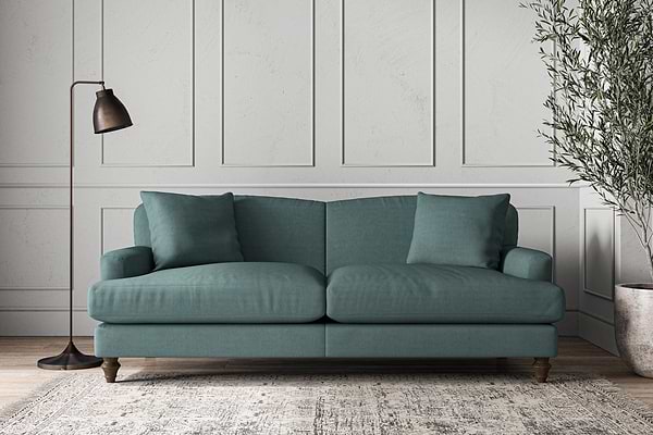 Deni Large Sofa - Recycled Cotton Airforce-MAKE TO ORDER-Nkuku