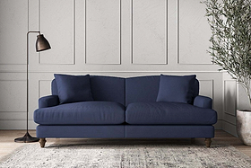 Deni Large Sofa - Recycled Cotton Navy-MAKE TO ORDER-Nkuku