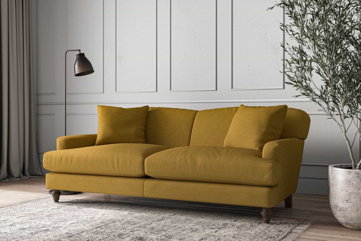 Deni Large Sofa - Recycled Cotton Ochre-MAKE TO ORDER-Nkuku