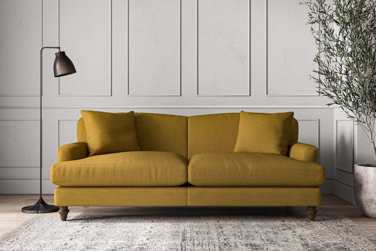 Deni Large Sofa - Recycled Cotton Ochre-MAKE TO ORDER-Nkuku