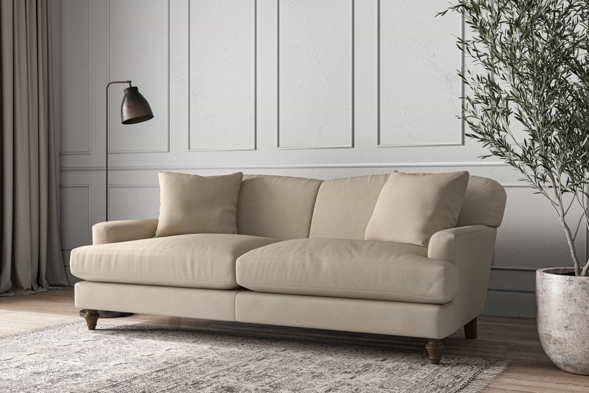 Deni Large Sofa - Recycled Cotton Stone-MAKE TO ORDER-Nkuku