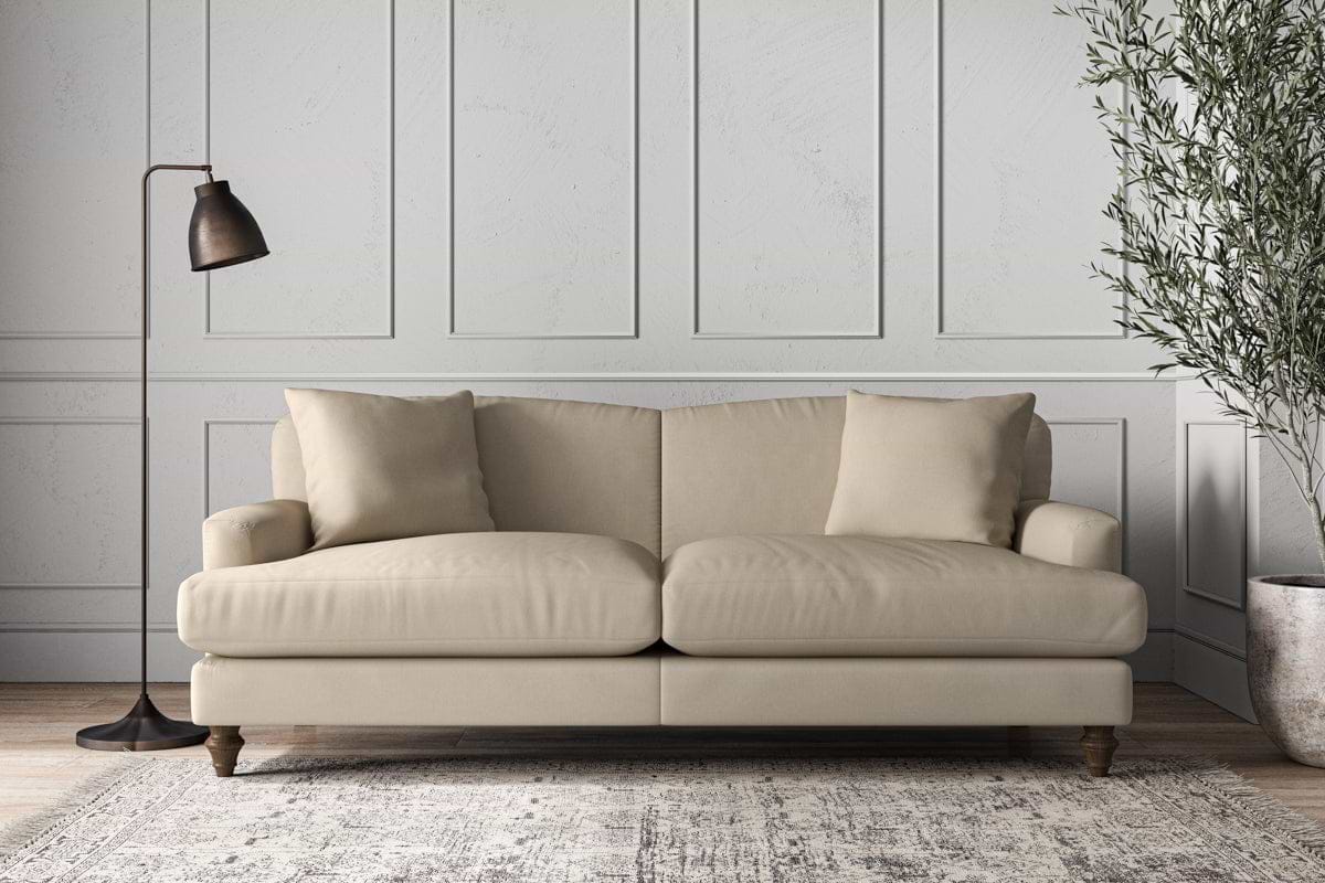Deni Large Sofa - Recycled Cotton Stone-MAKE TO ORDER-Nkuku