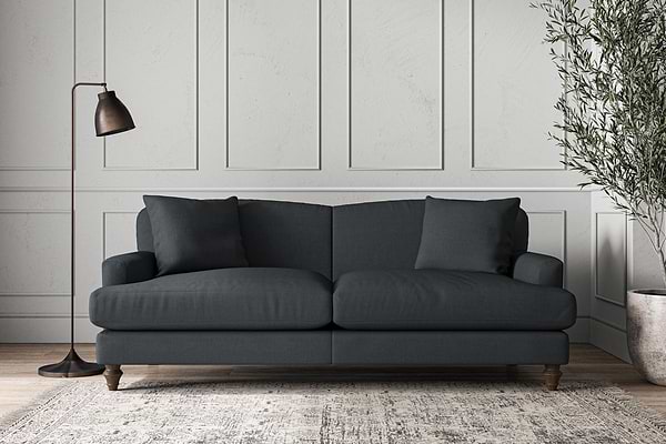 Deni Large Sofa - Recycled Cotton Thunder-MAKE TO ORDER-Nkuku
