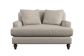 Deni Love Seat - Brera Linen Chestnut