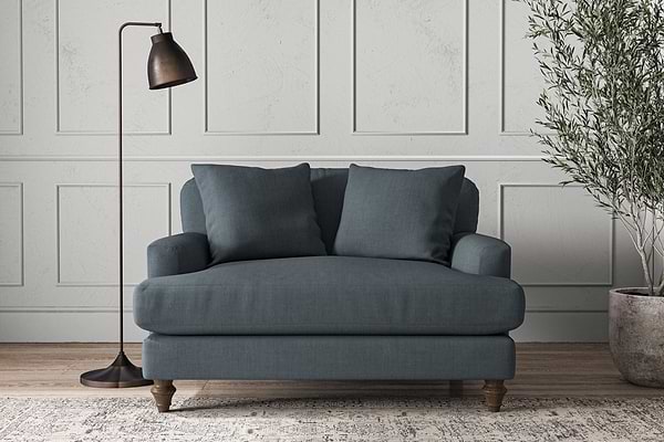 Deni Love Seat - Brera Linen Dusk