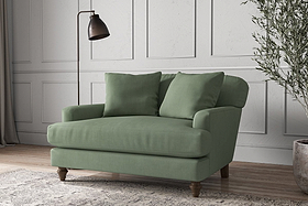 Deni Love Seat - Brera Linen Jade