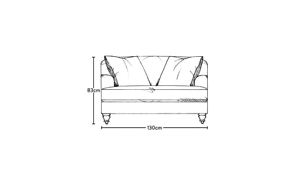 Deni Love Seat - Brera Linen Natural-MAKE TO ORDER-Nkuku