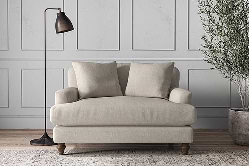 Deni Love Seat - Brera Linen Natural-MAKE TO ORDER-Nkuku