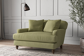 Deni Love Seat - Brera Linen Sage