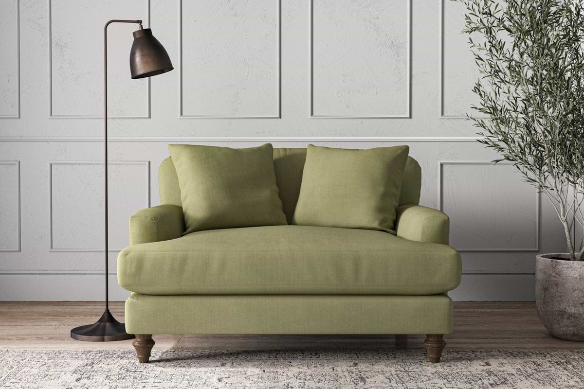 Deni Love Seat - Brera Linen Sage-MAKE TO ORDER-Nkuku