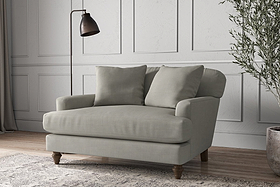 Deni Love Seat - Brera Linen Smoke