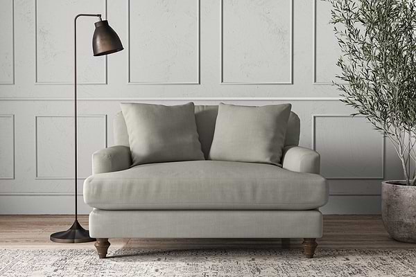 Deni Love Seat - Brera Linen Smoke