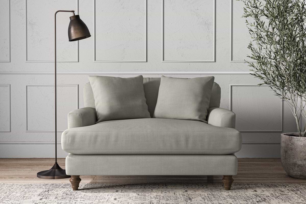 Deni Love Seat - Brera Linen Smoke