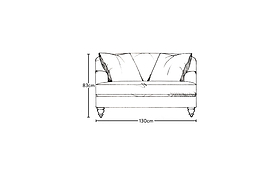 Deni Love Seat - Recycled Cotton Airforce