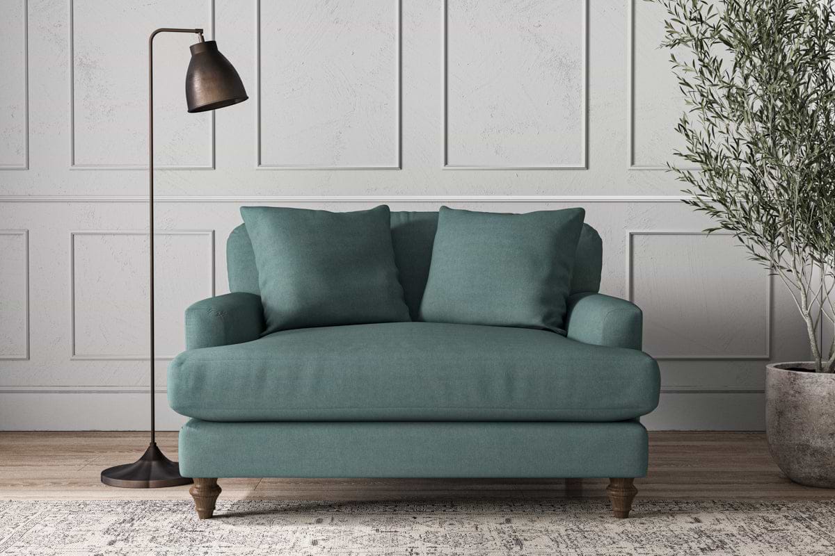 Deni Love Seat - Recycled Cotton Airforce-MAKE TO ORDER-Nkuku