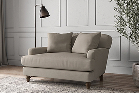 Deni Love Seat - Recycled Cotton Flax