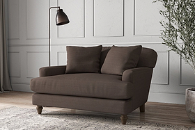 Deni Love Seat - Recycled Cotton Mocha-MAKE TO ORDER-Nkuku