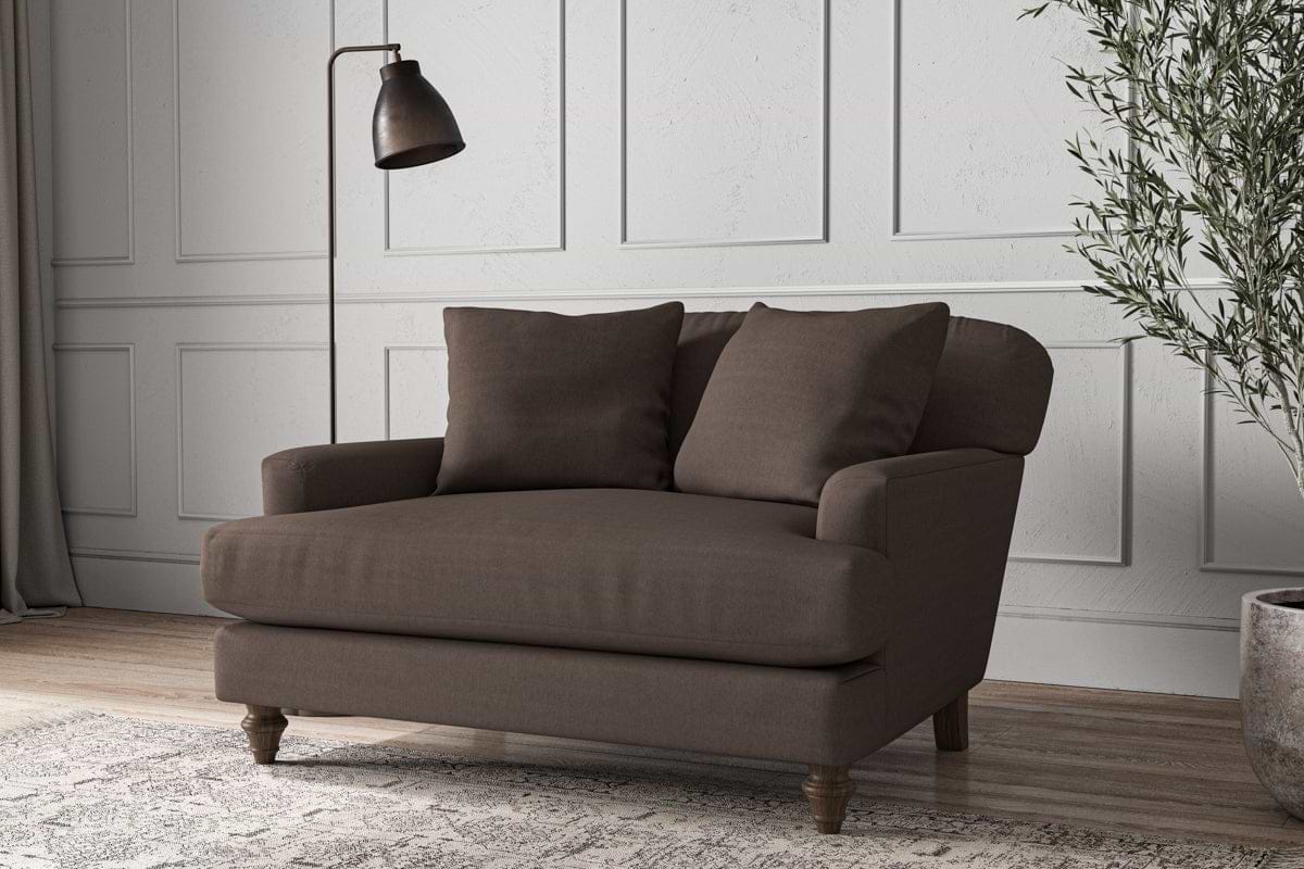 Deni Love Seat - Recycled Cotton Mocha-MAKE TO ORDER-Nkuku