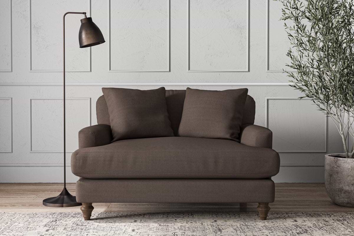 Deni Love Seat - Recycled Cotton Mocha-MAKE TO ORDER-Nkuku