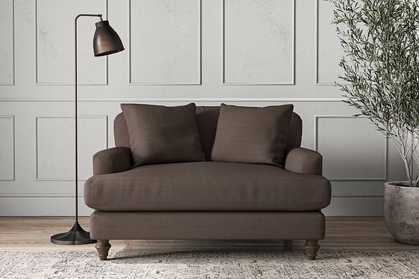 Deni Love Seat - Recycled Cotton Mocha-MAKE TO ORDER-Nkuku