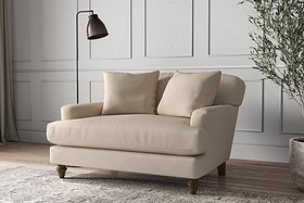 Deni Love Seat - Recycled Cotton Natural