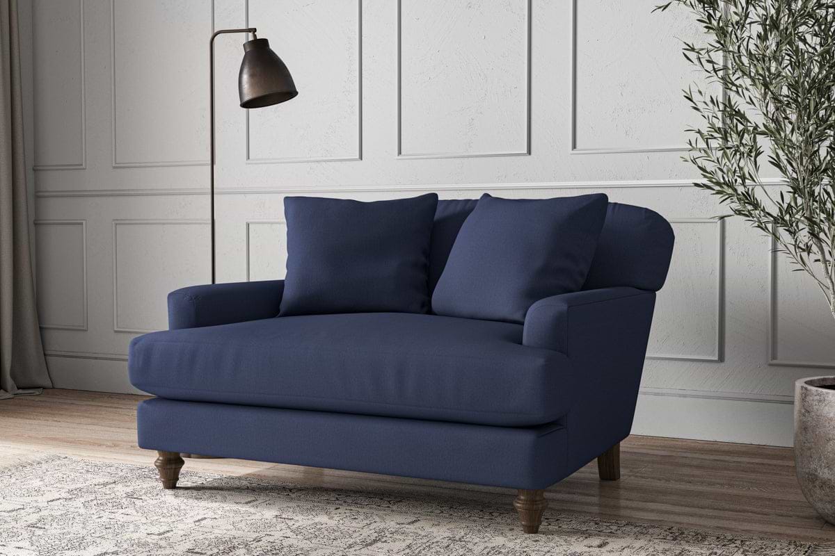 Deni Love Seat - Recycled Cotton Navy-MAKE TO ORDER-Nkuku