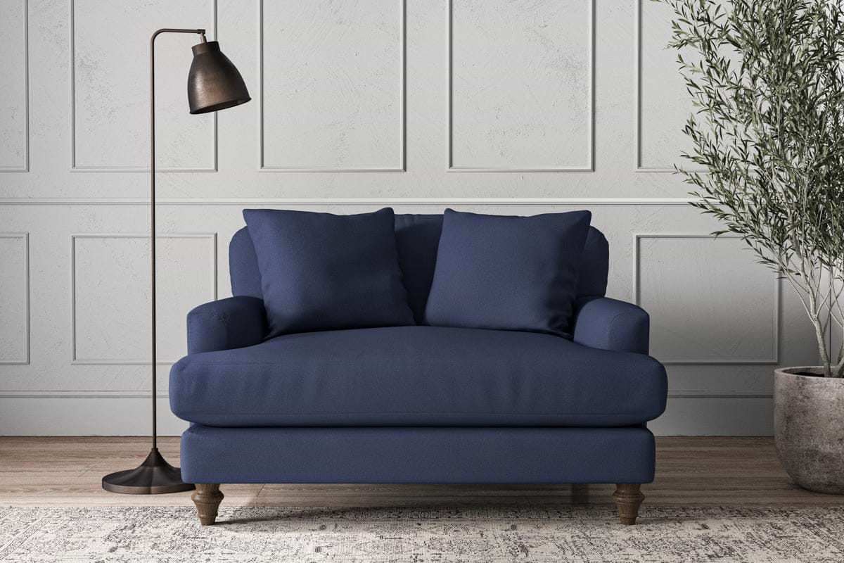 Deni Love Seat - Recycled Cotton Navy-MAKE TO ORDER-Nkuku