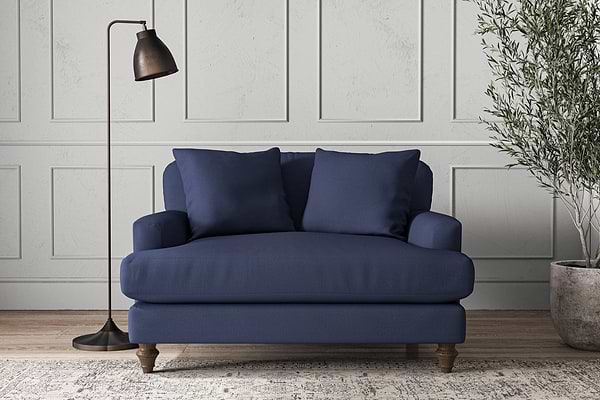 Deni Love Seat - Recycled Cotton Navy-MAKE TO ORDER-Nkuku