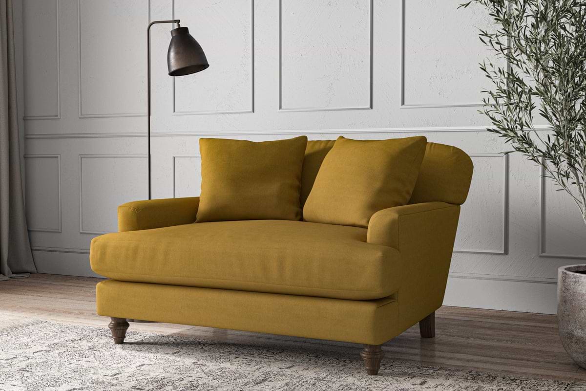 Deni Love Seat - Recycled Cotton Ochre-MAKE TO ORDER-Nkuku