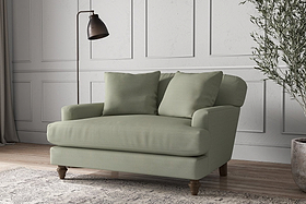 Deni Love Seat - Recycled Cotton Seaspray-MAKE TO ORDER-Nkuku