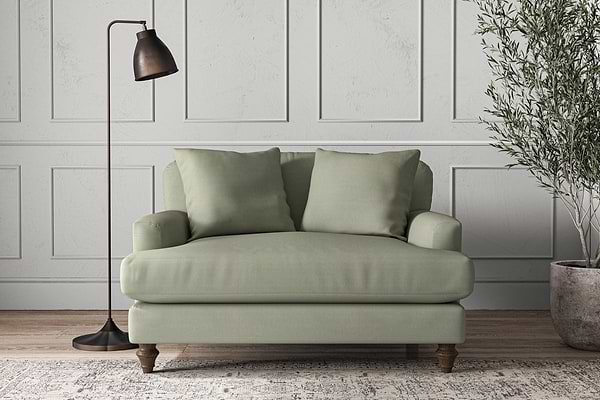 Deni Love Seat - Recycled Cotton Seaspray-MAKE TO ORDER-Nkuku
