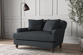 Deni Love Seat - Recycled Cotton Thunder