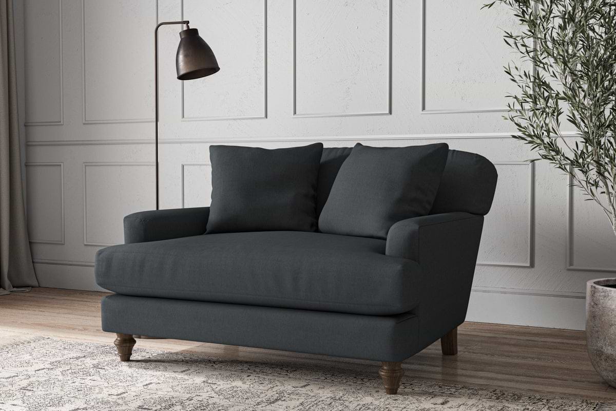 Deni Love Seat - Recycled Cotton Thunder