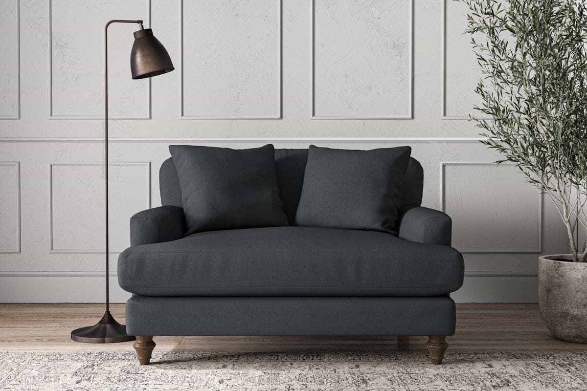 Deni Love Seat - Recycled Cotton Thunder-MAKE TO ORDER-Nkuku
