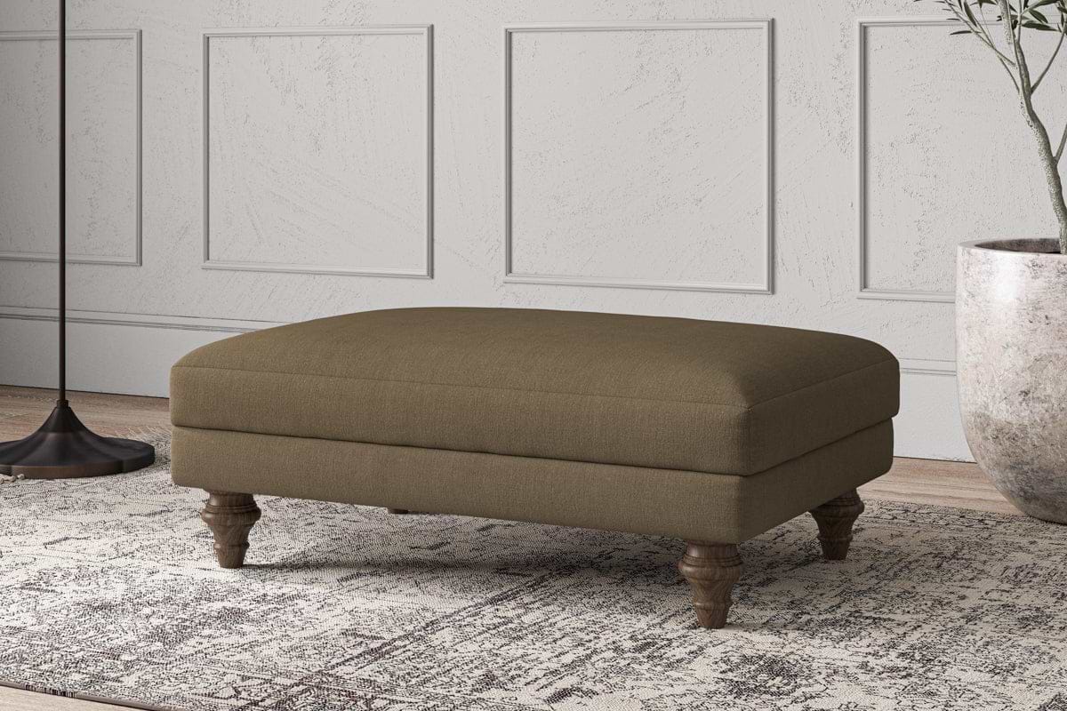 Deni Medium Footstool - Brera Linen Chestnut