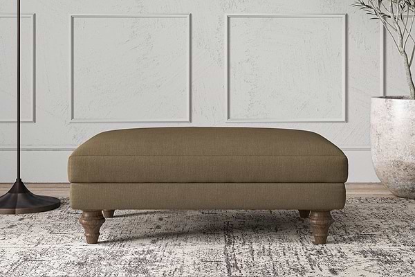 Deni Medium Footstool - Brera Linen Chestnut