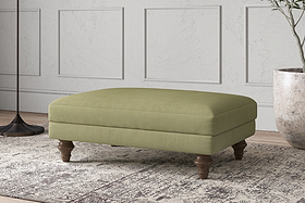 Deni Medium Footstool - Brera Linen Sage