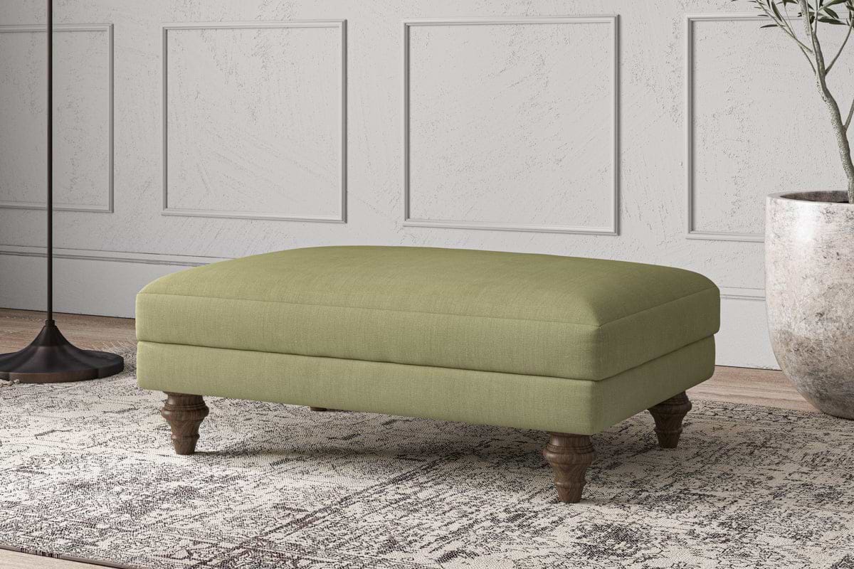 Deni Medium Footstool - Brera Linen Sage