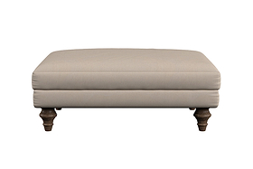Deni Medium Footstool - Recycled Cotton Airforce
