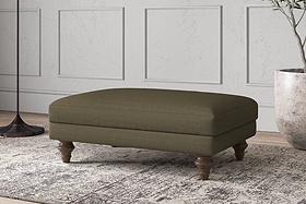 Deni Medium Footstool - Recycled Cotton Fatigue-MAKE TO ORDER-Nkuku