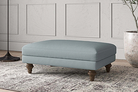 Deni Medium Footstool - Recycled Cotton Horizon