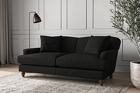 Deni Medium Sofa - Brera Linen Charcoal-MAKE TO ORDER-Nkuku