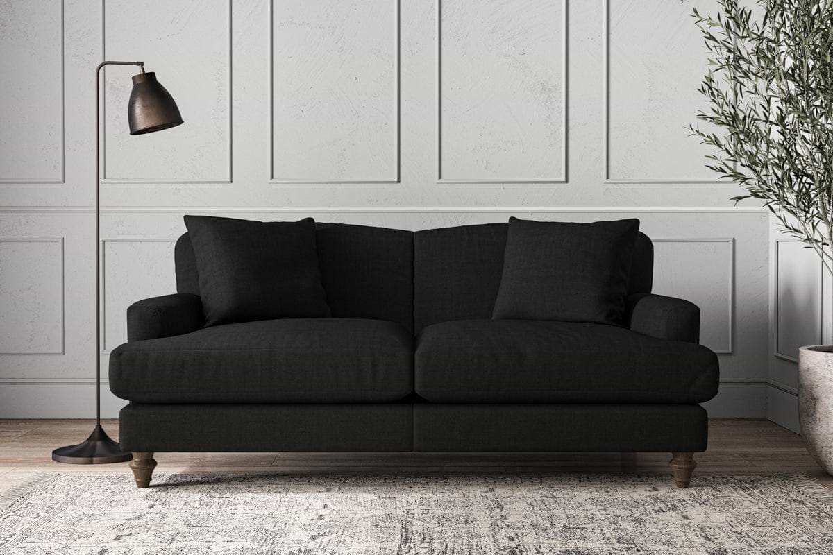 Deni Medium Sofa - Brera Linen Charcoal-MAKE TO ORDER-Nkuku
