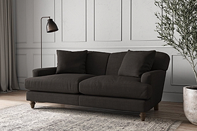 Deni Medium Sofa - Brera Linen Espresso